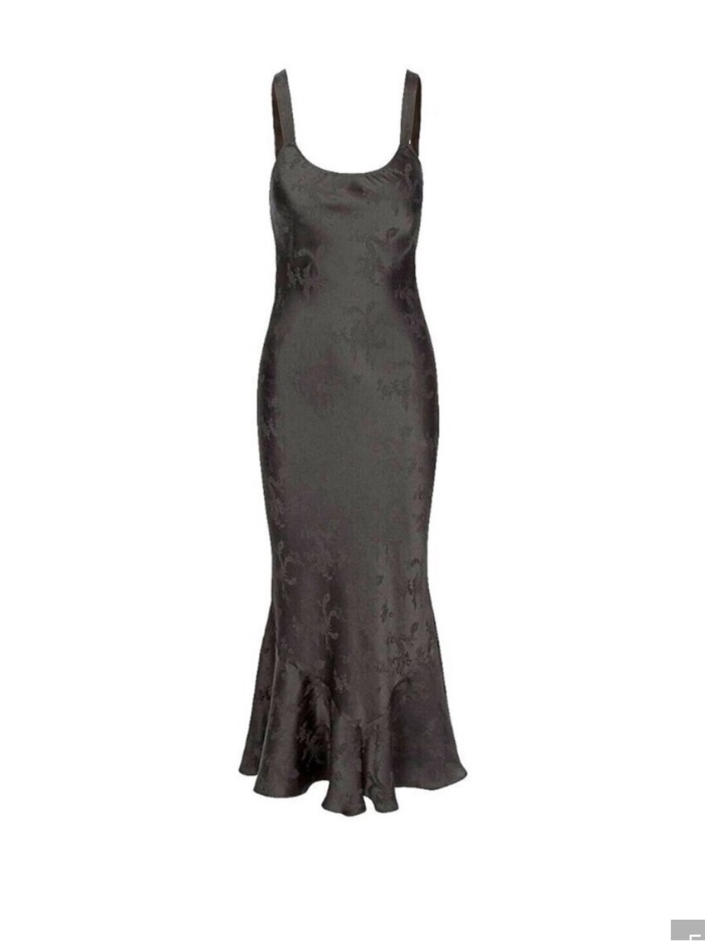 Realisation Par The Allegra in Black Dragon silk -Texture Mermaid Slip Dress XS